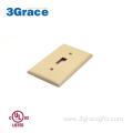 White GFCI Outlet Decorator Plastic Wall Plate